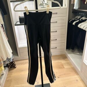 Beach Riot Black Leggings with Stripes